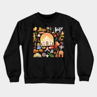 India Travel Icons Crewneck Sweatshirt